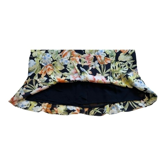 Talbots Floral Flounce Skirt 100% Silk - Size 16 - Picture 6 of 8
